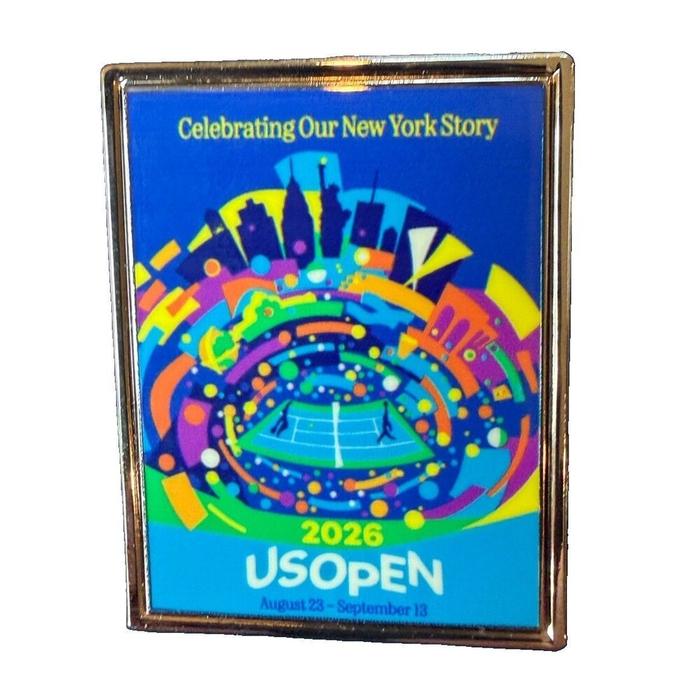 2026 US Open Tennis Pin Theme Art Poster Design Enamel Pin New Ships Quick! - Picture 11 of 11